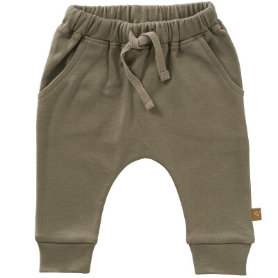 Fresk: Baby Hose oliv Bio Baumwolle Jersey 3-6 Monate - 62/68