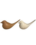 Home Society: Vogel Dekofigur 22,5 cm Keramik beige