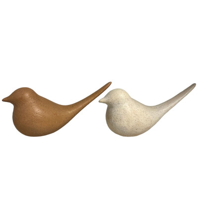 Home Society: Vogel Dekofigur 22,5 cm Keramik terra