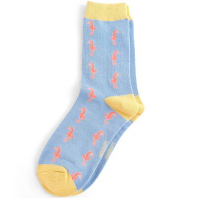 Miss Sparrow: Bambus Socken Damen Seepferdchen