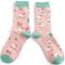 Miss Sparrow: Bambus Socken Damen Sheep Family rosa