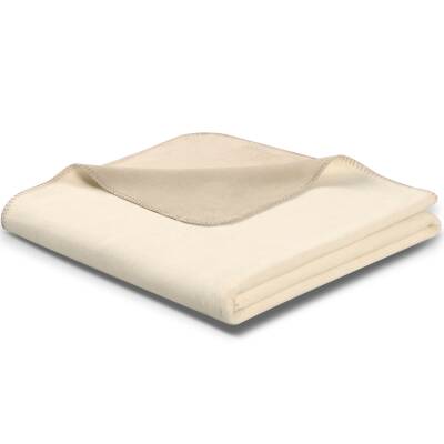 Biederlack: Wohndecke 150x200cm Doubleface ecru-feder