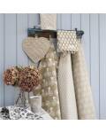 Krasilnikoff: Blumiges Geschirrtuch in beige mit Biscuit...