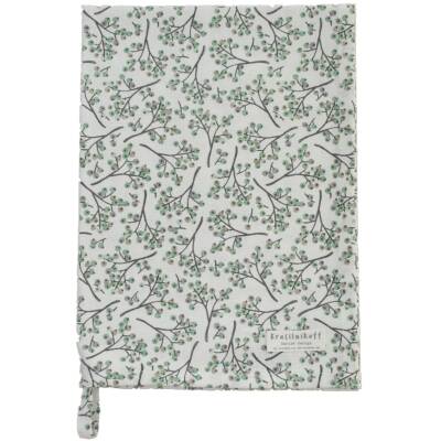 Krasilnikoff: Geschirrtuch Berries grün 50x70cm