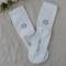 Eulenschnitt: Stylische Socken in weiß aus Bio-Baumwolle mit schwarzem Smiley