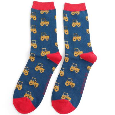 Mr Heron: Bambus Socken Herren Traktor navy