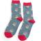 Miss Sparrow: Bambus Socken Damen Mini Floral denim