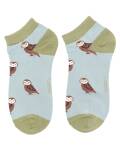 Miss Sparrow: Bambus Sneaker Socken Cute Owls mint