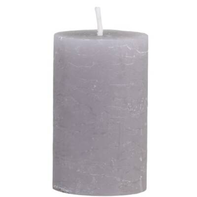 Chic Antique: Stumpenkerze grau rustikal 8 x 5cm