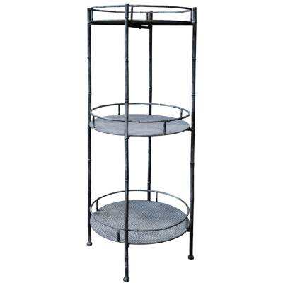 Chic Antique: Regal mit drei Ablagen Metall H100cm