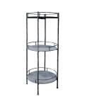 Chic Antique: Regal mit drei Ablagen Metall H100cm