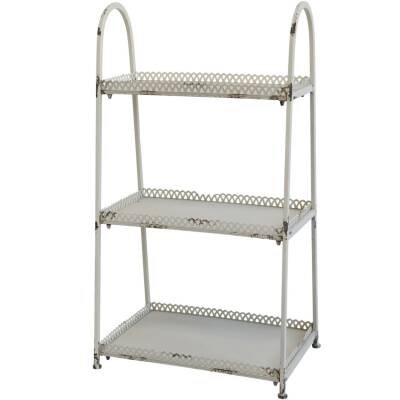 Chic Antique: Regal mit drei Ablagen creme H88,5cm