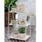 Chic Antique: Regal mit drei Fächer aus Eisen in creme