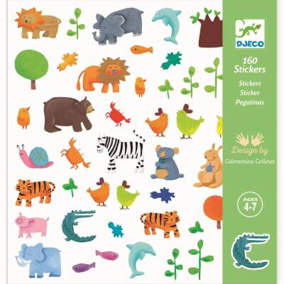 Djeco: Sticker-Aufkleber Tiere 160Stück