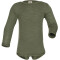 Engel: Baby-Body Wolle Seide Langarm oliv 0-2 Monate - 50/56