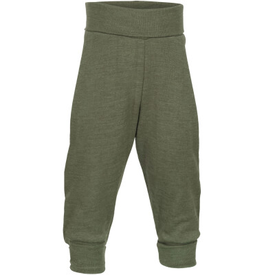 Engel: Nabelbundhose Wolle Seide oliv 7-12 Monate - 74/80