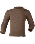 Engel Natur: Langarm-Shirt Wolle Seide Baby walnuss