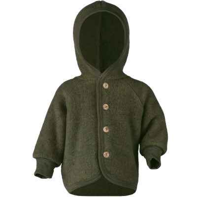 Engel: Wollfleece Jacke mit Kapuze schilf 7-12 Monate - 74/80