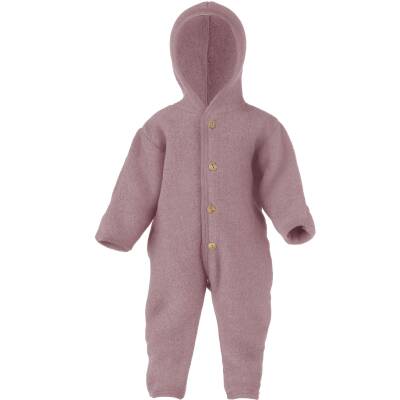 Engel: Wollfleece Overall mit Umschlägen rosa