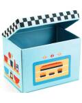 Djeco; Aufbewahrungsbox mit Stoff bespannt und Spielherd