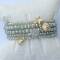 Lumisha: Armband salbei 6mm Anhänger gold