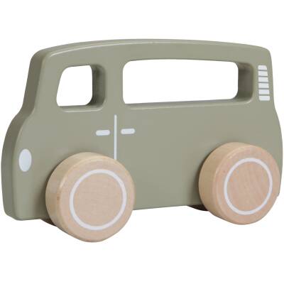 Little Dutch: Holzauto Bus Van oliv ab 1 Jahr