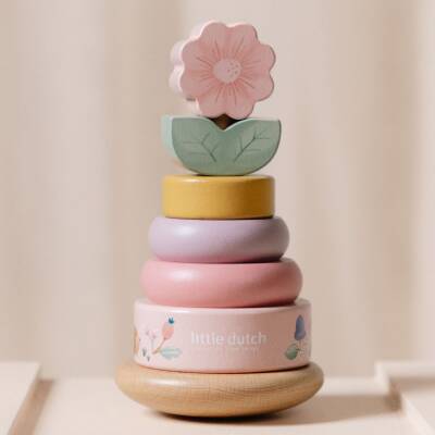 Little Dutch: Stapelturm mit Ringe Holz Fairy Garden