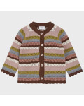 Baby Strickjacke aus weicher Bio Baumwolle in gestreift