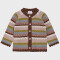 Baby Strickjacke aus weicher Bio Baumwolle in gestreift