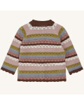 Cardigan aus Strick in rosa mit Muster gestrickt