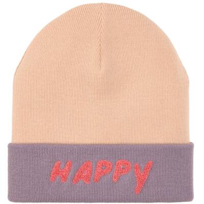 Lässig: Mütze Beanie Little Gang Happy rose-lila 1-3J