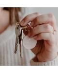 Eulenschnitt: Schlüsselanhänger Mama rosa Metall