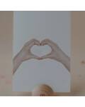 Eulenschnitt: Postkarte Heart Hands