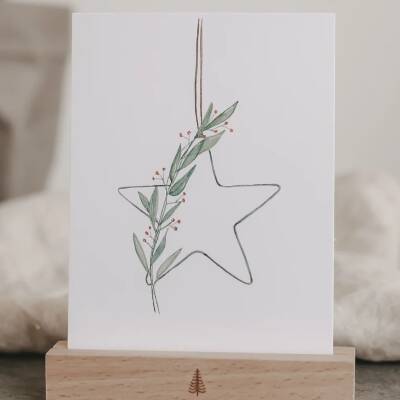 Eulenschnitt: Postkarte Star Wreath
