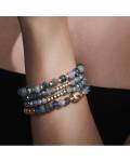 The Moshi: Armband elastisch 4reihig türkis Fanny