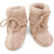 Engel: Baby-Schühchen mit Bändel Wollfleece sand 1 - 50/56