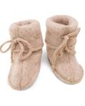 Engel: Baby-Schühchen mit Bändel Wollfleece...