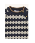 Hust and Claire: Pullover gestrickt Bio Baumwolle blau 74
