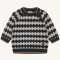 Hust and Claire: Pullover gestrickt Bio Baumwolle blau 86