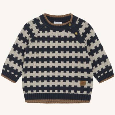 Hust and Claire: Pullover gestrickt Bio Baumwolle blau 92