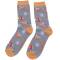 Mr Heron: Bambus Socken Herren Faultier Xmas grau
