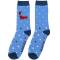Mr Heron: Bambus Socken Herren Dackel Festive Hellblau
