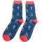 Mr Heron: Bambus Socken Herren Radfahrer blau