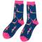 Miss Sparrow: Bambus Socken Damen Yoga blau