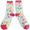 Miss Sparrow: Bambus Socken Wild Flora hellblau