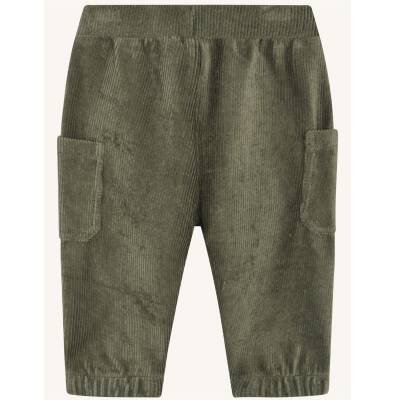 Baby Hose in grün mit zwei Taschen seitlich in Kord Optik