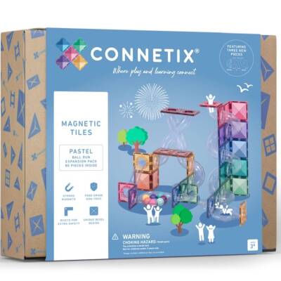 Connetix: Magnetbausteine Pastel Kugelbahn 80Teile