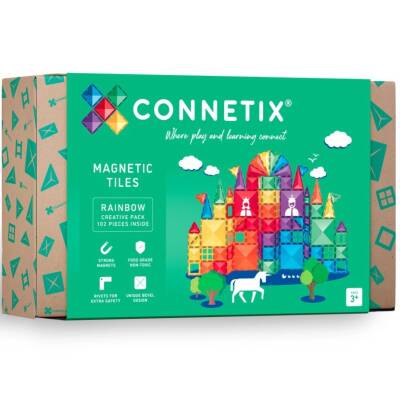 Connetix: Magnetbausteine Rainbow Creativ Set 102T.