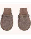 Baby Handschuhe aus Wollwalk in beige Fäustlinge
