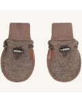 Hust and Claire: Baby Fäustlinge Wollwalk beige Ferri 68/74